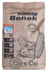 Kukurūzas pakaiši kaķiem Benek Super corn cat, 25 L cena un informācija | Smiltis un pakaiši | 220.lv