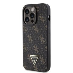 Guess Rhinestones Triangle Metal Logo Case for iPhone 14 Pro Purple цена и информация | Чехлы для телефонов | 220.lv