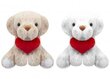 Plīša Valentīna kucēns ar sirdi, balts, 15 cm cena un informācija | Mīkstās (plīša) rotaļlietas | 220.lv