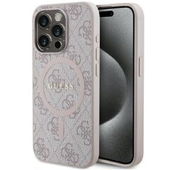 Оригинальный чехол GUESS Liquid Glitter 4G для iPhone 14 Pro Max (6,7″) - Прозрачный/Розовый цена и информация | Чехлы для телефонов | 220.lv