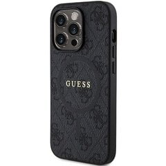 Guess GUHMP13XG4GFRK iPhone 13 Pro Max 6.7" czarny|black hardcase 4G Collection Leather Metal Logo MagSafe цена и информация | Чехлы для телефонов | 220.lv