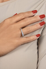 Brilio Silver Элегантное позолоченное кольцо с цирконами RI119Y цена и информация | Кольца | 220.lv