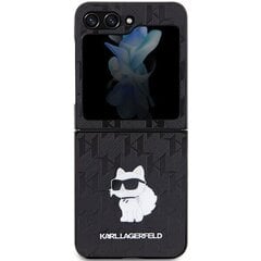 Karl Lagerfeld KLHCZF5SAPCHNPK Z Flip5 F731 hardcase czarny|black Saffiano Monogram Choupette Pin цена и информация | Чехлы для телефонов | 220.lv