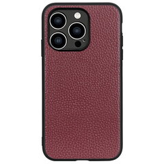 „Deluxe Leather“ кожаный чехол - бордовый  (iPhone 14 Pro Max) цена и информация | Чехлы для телефонов | 220.lv