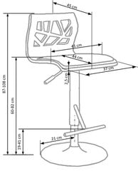 Prece ar bojājumu. Bāra krēsls Halmar H 34, melns/brūns cena un informācija | Preces ar bojājumiem | 220.lv