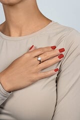 Sudraba gredzens ar opālu un cirkoniem sievietēm Brilio Silver, RI106W cena un informācija | Gredzeni | 220.lv