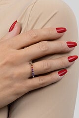 Sudraba gredzens ar krāsainiem cirkoniem sievietēm Brilio Silver, RI063Wa цена и информация | Кольца | 220.lv