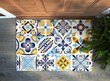 Durvju paklājs Azulejo, 90x60 cm cena un informācija | Kājslauķi | 220.lv