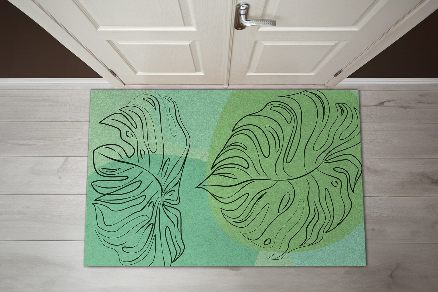 Durvju paklājs Lapas, 150x100 cm cena un informācija | Kājslauķi | 220.lv