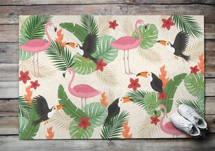 Durvju paklājs Flamingo Putni, 150x100 cm cena un informācija | Kājslauķi | 220.lv