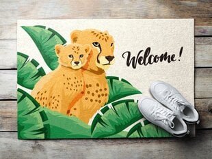 Durvju paklājs Cheeta Africa, 90x60 cm cena un informācija | Kājslauķi | 220.lv