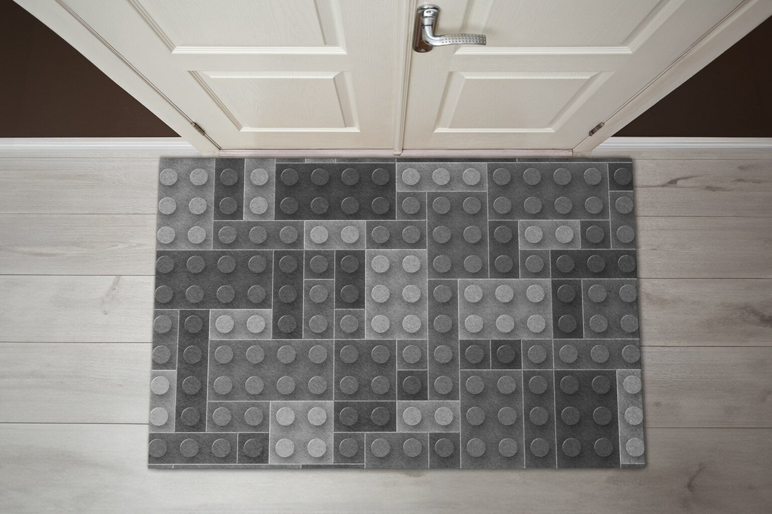 Durvju paklājs Ģeometrijas Bloki, 150x100 cm cena un informācija | Kājslauķi | 220.lv