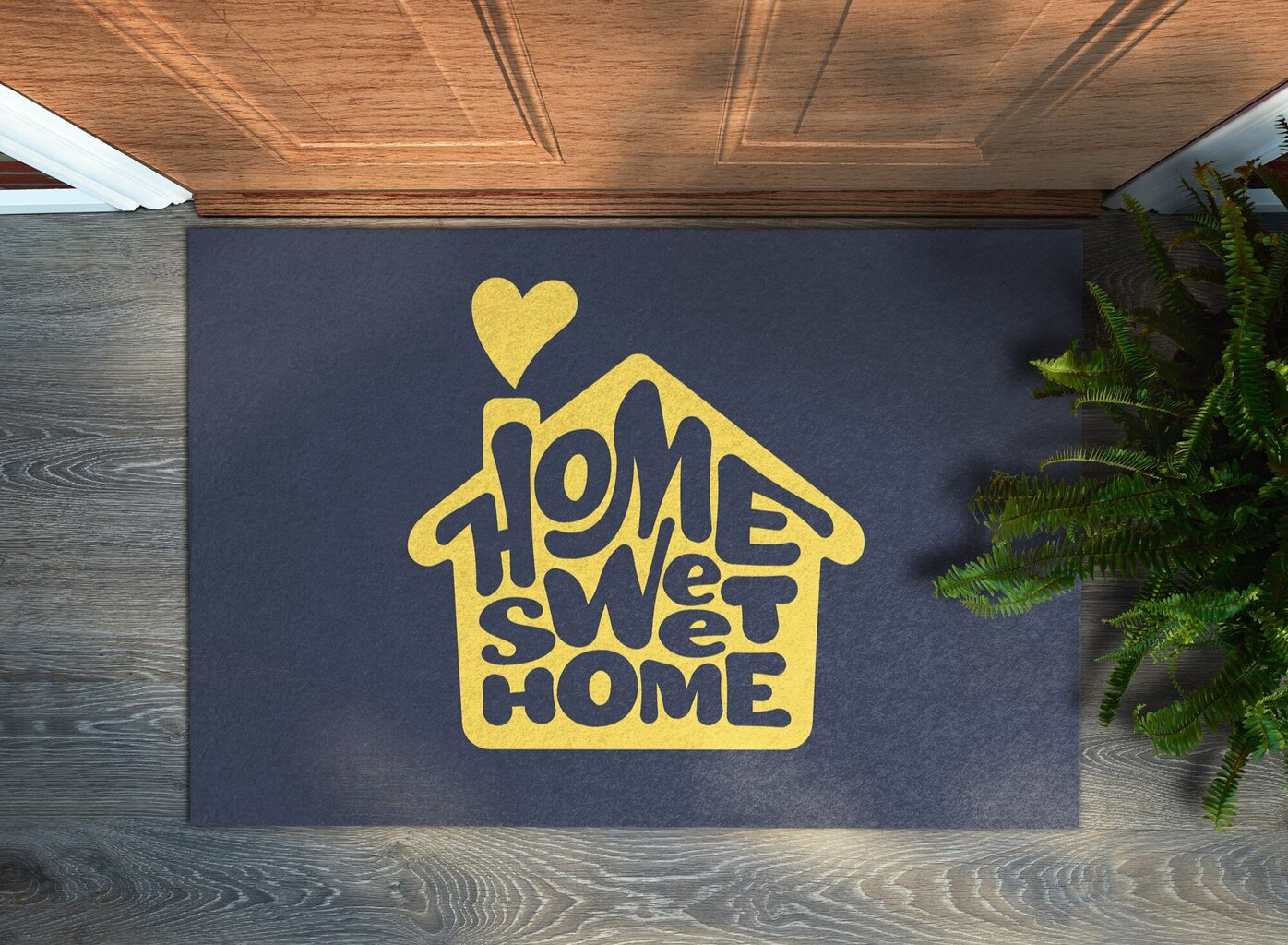 Durvju paklājs Home Sweet Home, 60x40 cm cena un informācija | Kājslauķi | 220.lv