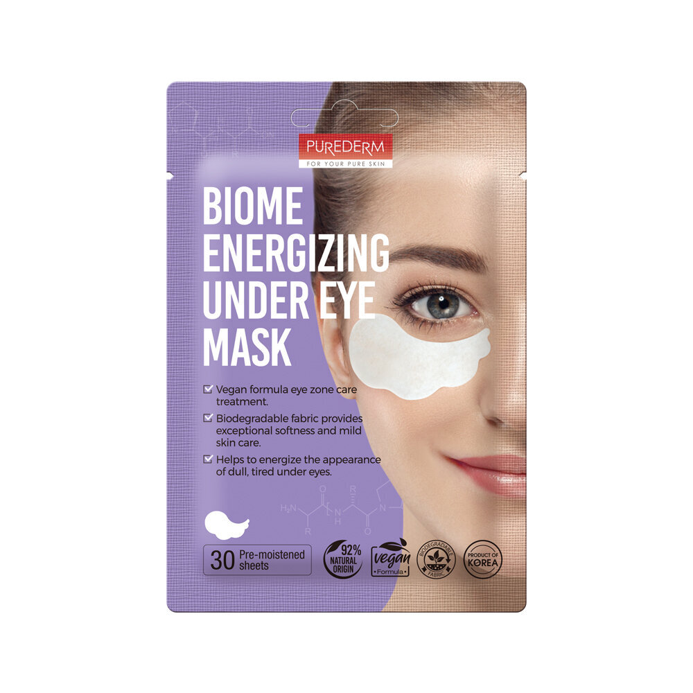 Acu maska Purederm Biome Energizing, 30 gab. cena un informācija | Sejas maskas, acu maskas | 220.lv