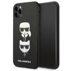 Karl Lagerfeld dėklas iPhone 11 Pro KLHCN58SAKICKCBK black harddėklas Saffiano Karl-Choupette Head цена и информация | Чехлы для телефонов | 220.lv