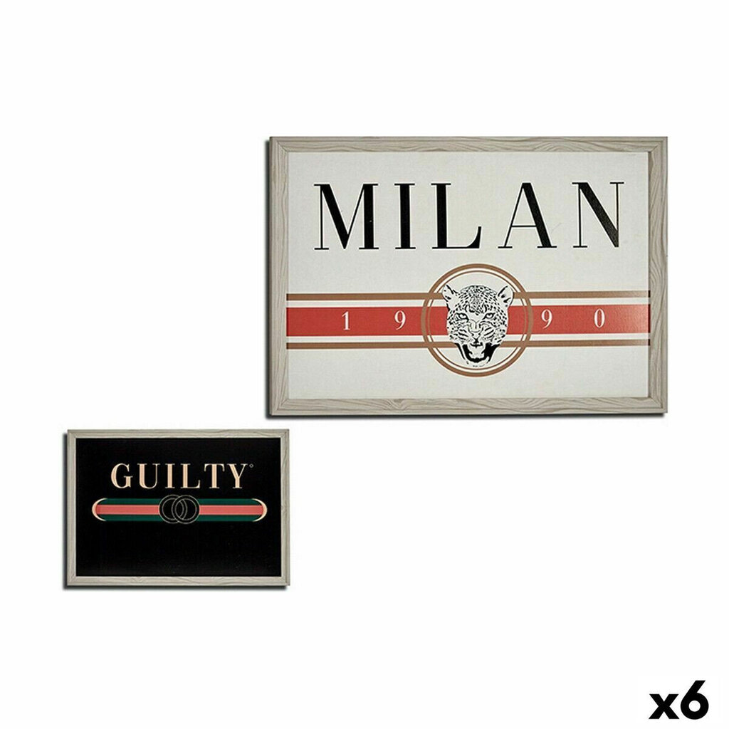 Glezna GUILTY MILAN skaidu plātnes 46 x 2 x 66 cm (6 gb.) - цена и информация | Gleznas | 220.lv