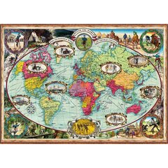 Пазл Ravensburger 1000 деталей Карта мира цена и информация | Пазлы | 220.lv