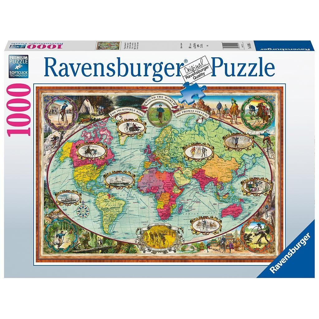 Ravensburger puzle 1000 gabali Pasaules karte cena un informācija | Puzles, 3D puzles | 220.lv