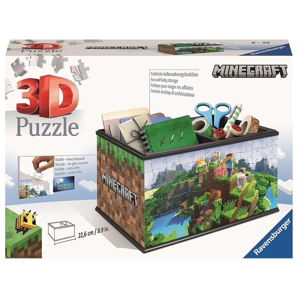 Ravensburger 3D mīklu uzglabāšanas kaste Minecraft cena un informācija | Puzles, 3D puzles | 220.lv