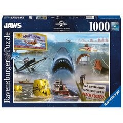 Ravensburger puzle 1000gb Spēles filma Žokļi cena un informācija | Puzles, 3D puzles | 220.lv