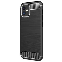 „Carbon“ твердый силиконовый чехол (TPU) - черный (iPhone 12 Mini) цена и информация | Чехлы для телефонов | 220.lv