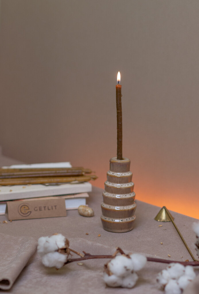 Get Lit Ar rokām darinātas sveces ar vīraku, 26cm, 5 gab. cena un informācija | Sveces un svečturi | 220.lv