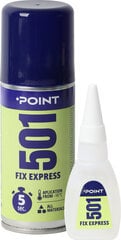 Izsmidzināma līme ar aktivatoru POINT 501 Fix Express, 100 ml cena un informācija | Līmes | 220.lv