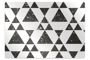 Aizsargājošs grīdas paklājs Decormat, Melnbaltie trīsstūri cena un informācija | Biroja krēsli | 220.lv