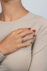 Brilio Silver Очаровательное серебряное кольцо с цирконами RI101W цена и информация | Кольца | 220.lv