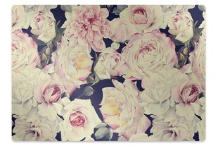Aizsargājošs grīdas paklājs Decormat, Baltas rozes cena un informācija | Biroja krēsli | 220.lv