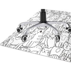 Aizsargājošs grīdas paklājs Decormat, Kaķi doodle stilā cena un informācija | Biroja krēsli | 220.lv