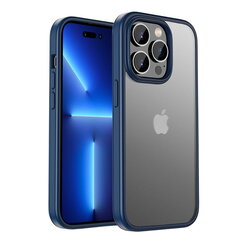 „IPAKY“ Rubberized чехол - прозрачный/тёмно синий (iPhone 14 Pro Max) цена и информация | Чехлы для телефонов | 220.lv