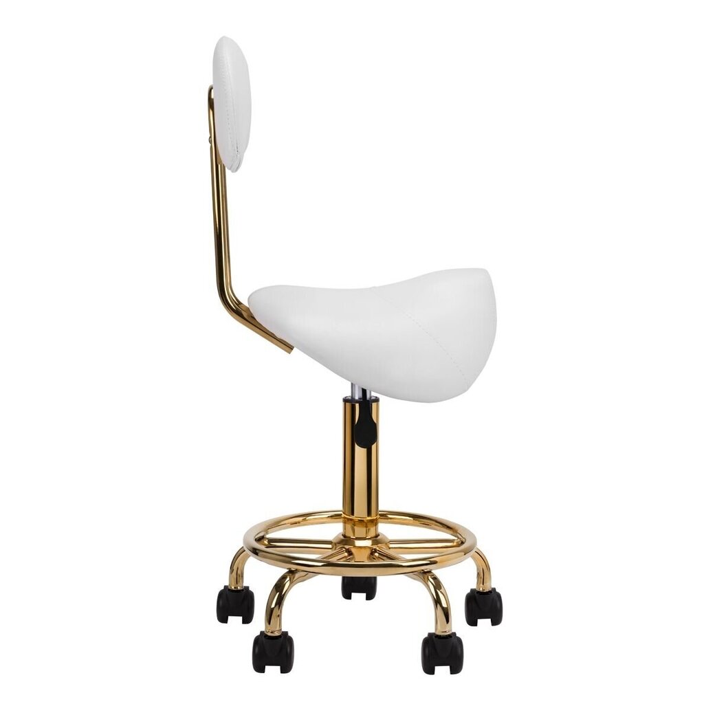 Kosmetoloģijas krēsls 6001-G, balts/zelta cena un informācija | Mēbeles skaistumkopšanas saloniem | 220.lv