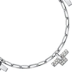 Trussardi Вневременной стальной браслет с цирконами T-Logo TJAXC25 цена и информация | Женские браслеты | 220.lv