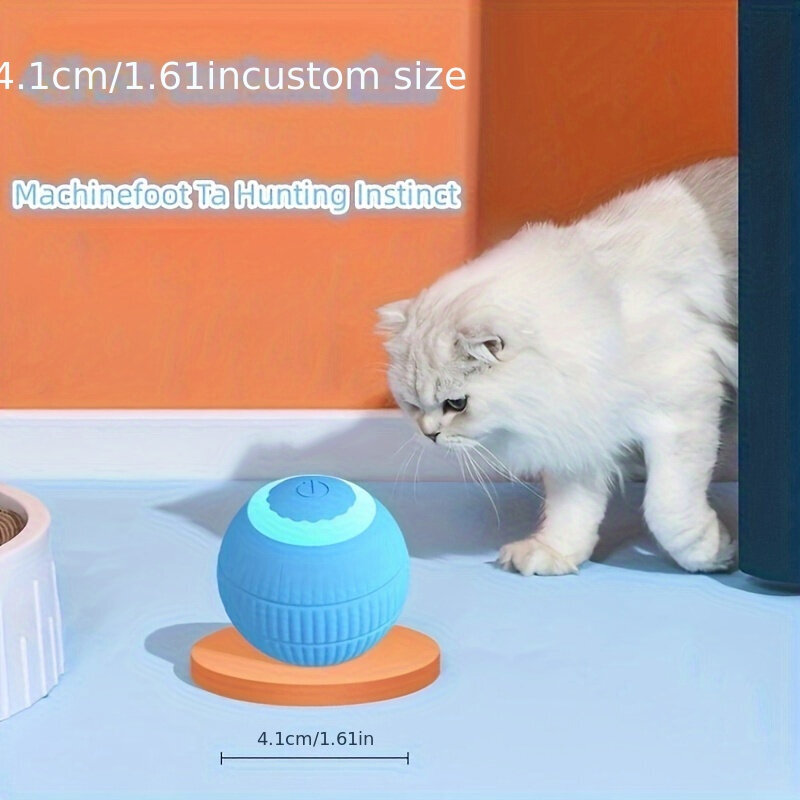 Interaktīva elektriska bumbiņa kaķiem, zila cena un informācija | Rotaļlietas kaķiem | 220.lv