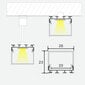 Virsapmetuma profils 1-2 LED lentes rindām, 3m x 26mm x 23mm cena un informācija | LED lentes | 220.lv