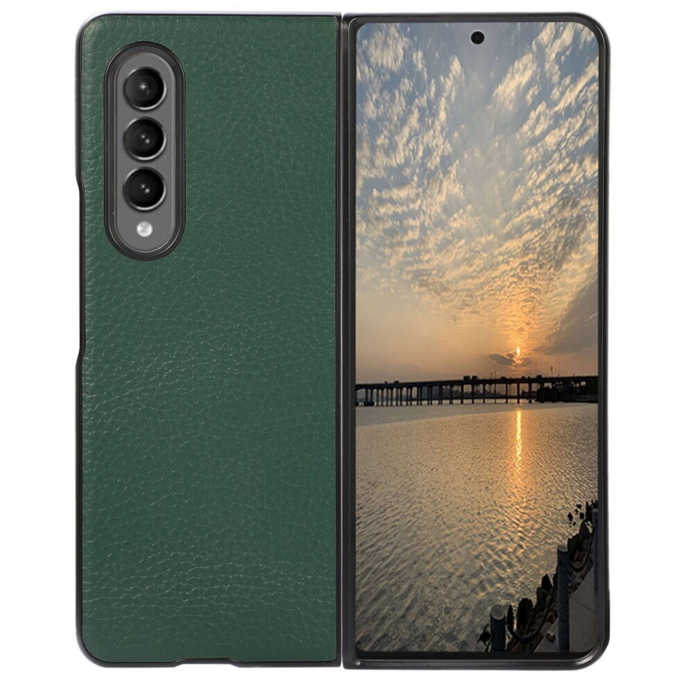 Deluxe Leather apvalks zaļš Galaxy Z Fold4 цена и информация | Telefonu vāciņi, maciņi | 220.lv