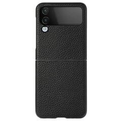 Deluxe Leather apvalks melns Galaxy Z Flip4 цена и информация | Чехлы для телефонов | 220.lv