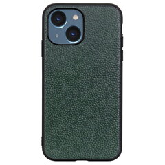 Deluxe Leather ādas apvalks zaļš iPhone 14 cena un informācija | Telefonu vāciņi, maciņi | 220.lv