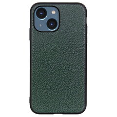 Deluxe Leather ādas apvalks zaļš iPhone 14 Plus cena un informācija | Telefonu vāciņi, maciņi | 220.lv