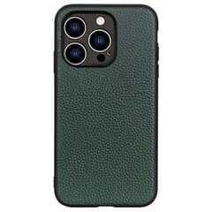 Deluxe Leather ādas apvalks zaļš iPhone 14 Pro cena un informācija | Telefonu vāciņi, maciņi | 220.lv