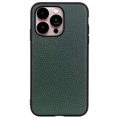 Deluxe Leather ādas apvalks zaļš iPhone 14 Pro Max цена и информация | Чехлы для телефонов | 220.lv