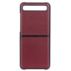 Deluxe Leather apvalks bordo Galaxy Z Flip cena un informācija | Telefonu vāciņi, maciņi | 220.lv