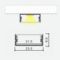 Virsapmetuma anodēts alumīnija profils LED lentēm ar matētu stiklu, 2m x 23.5mm x 9.8mm cena un informācija | LED lentes | 220.lv