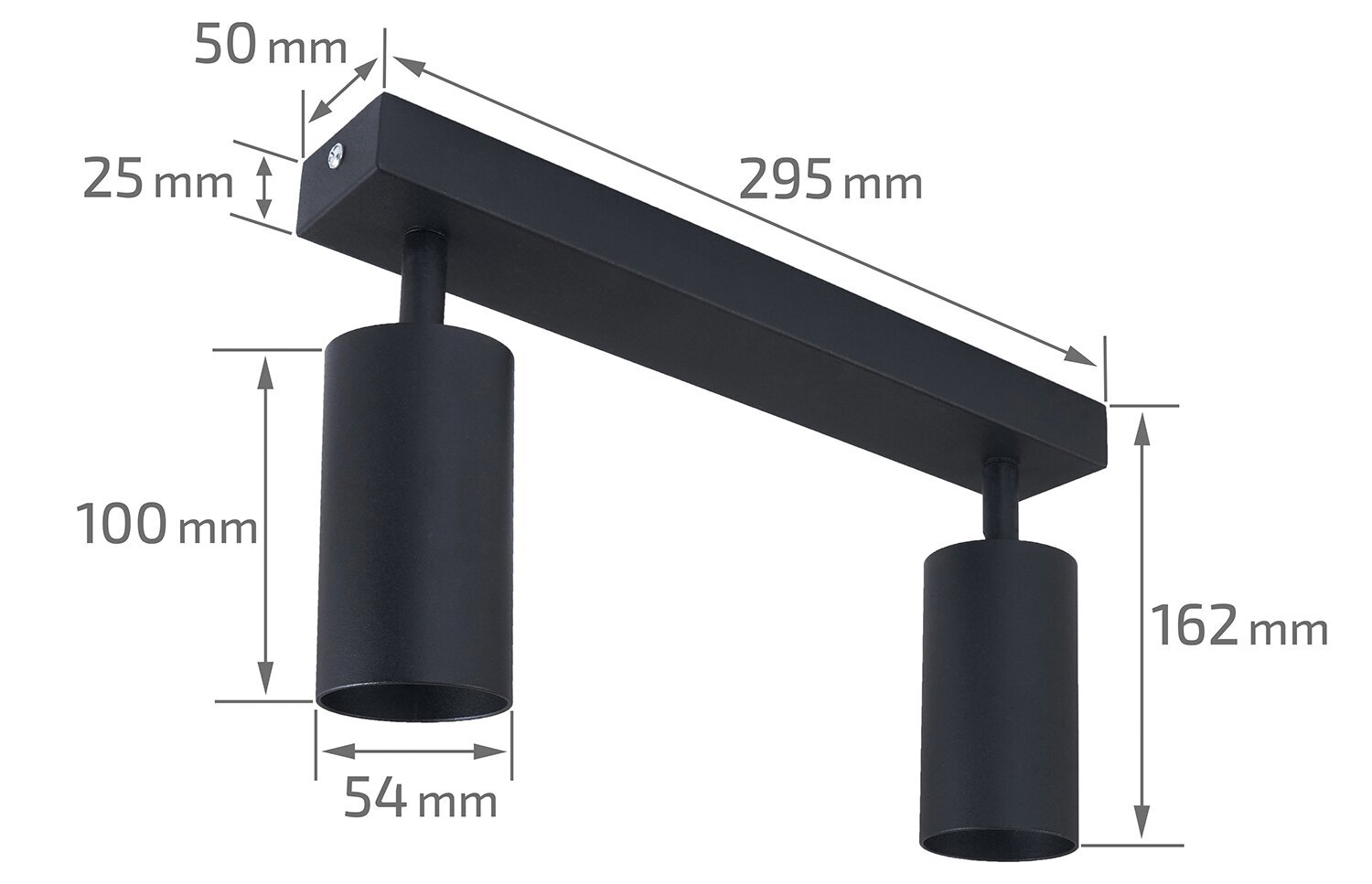 LED Halogēna sienas/galda gaismeklis Viki L x2 cena un informācija | Griestu lampas | 220.lv