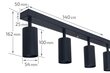 LED halogēna sienas/galda gaismeklis Viki L x8 cena un informācija | Griestu lampas | 220.lv