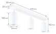 LED halogēna sienas un griestu gaismeklis Viki L x3 cena un informācija | Griestu lampas | 220.lv