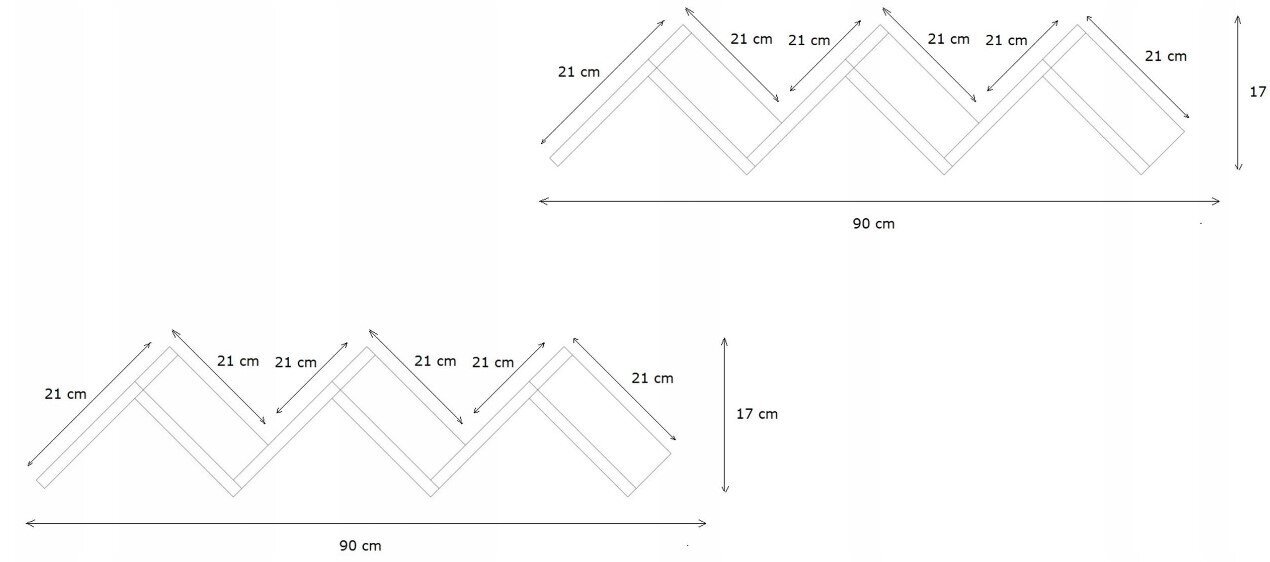 Matkam piekaramais plaukts 90 x 21 cm цена и информация | Plaukti | 220.lv