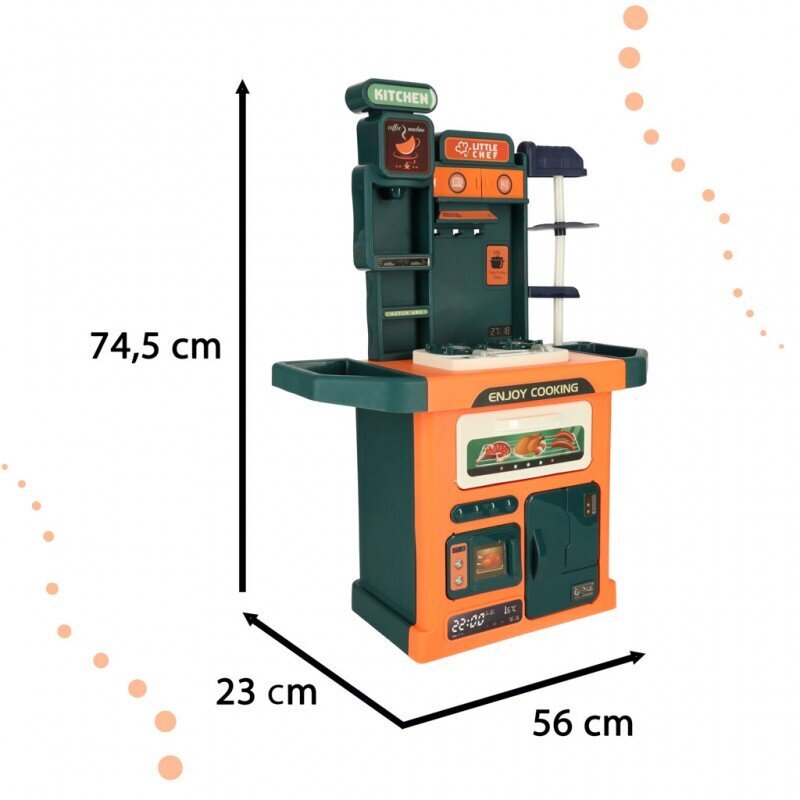 Bērnu plastmasas virtuve, 77 gab. cena un informācija | Rotaļlietas meitenēm | 220.lv