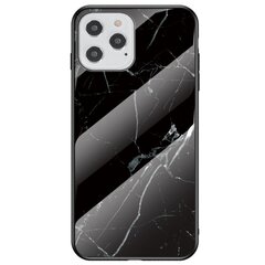 „Marble“ твердый силиконовый (TPU) чехол - чёрный (iPhone 12 / 12 Pro) цена и информация | Чехлы для телефонов | 220.lv